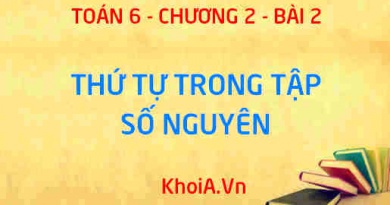 Thứ tự trong tập hợp số nguyên: Cách so sánh hai số nguyên, Sắp xếp thứ tự các số nguyên - Lý thuyết Toán 6 bài 2